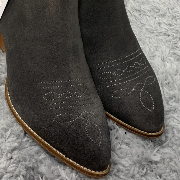 Joules Women's Western Leather Boots Elmwood Grey Women's Size US 8 NEW - Picture 10 of 10